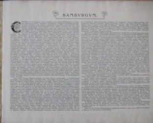 Hamburg Album von 1905. Hamburgum  mit Text in lateinischer Sprache.