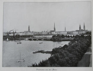 Panorama von der Alster, Hamburg um 1900