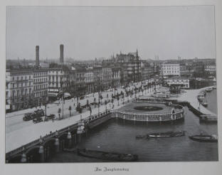 Der Jungfernstieg in Hamburg um 1900