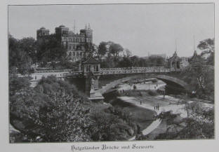 Hamburg St. Pauli um 1900 - Helgoländer Brücke und Seewarte