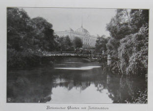 Hamburg Botanischer Garten mit Zolldirektion um 1900