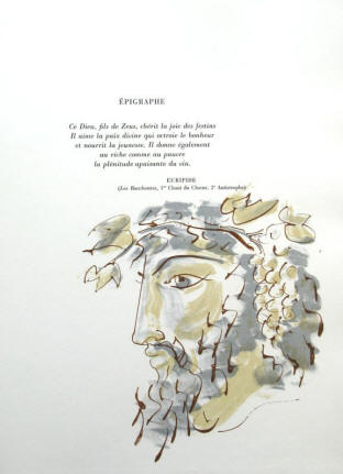 Epigraphe Lithographie Hans Erni, Lausanne, André et Pierre Gonin.