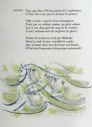 Ponchon Texte, Lithographie Hans Erni