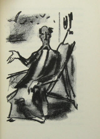 Illustration von Hans Fronius zur Schachnovelle bei Bermann-Fischer, Stockholm 1949