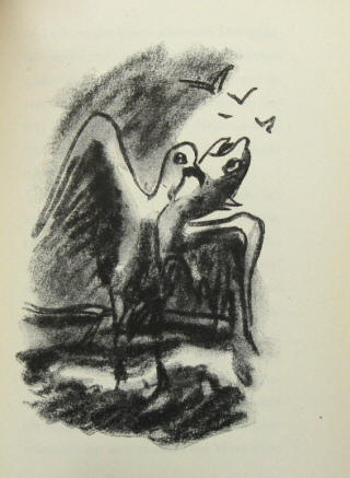 Illustration von Hans Fronius gegenüber der Seite 114 zum Text der Schachnovelle