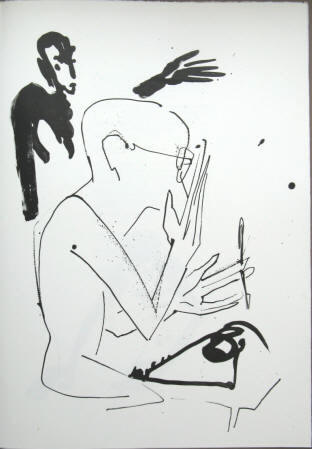 Helge Leiberg Lithographie von 1994.