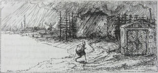 Alfred Kubin Lithographie "Heimkehr"