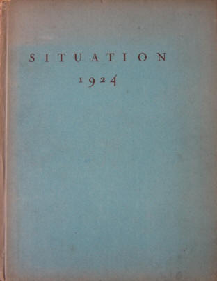 Bucheinband Situation 1924 - Künstlerische und kulturelle Manifestationen