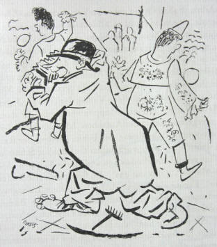 George Grosz Lithographie "Aus dem Zirkus Medrano"