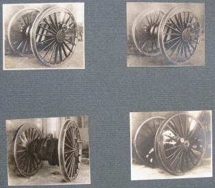 Oscar Kjellberg photographs of locomotive wheels