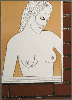 Eduardo Arroyo - In Vetrina. Handsignierte farbige Original-Lithographie