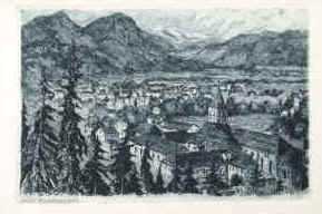 Franz Jander - Bad Reichenhall. Original-Radierung