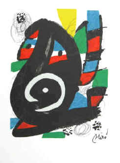 La Melodie Acide 14  lithograph numbered and signed by Joan Miro