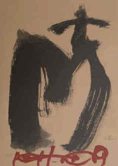 Antoni Tàpies - Creu i M. Original Farb-Lithographie von Antoni Tapies signiert.