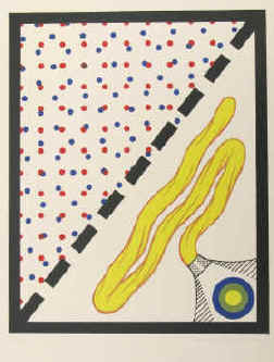 Künstler Jobst Meyer, geboren 1940 Siebdruck Tube mit gelber Farbe. Serigraphie nummeriert und signiert.