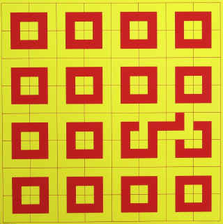 Timm Ulrichs - QV.-I. (Q V Quadratvariator) Original Farbserigraphie 1971 von Timm Ulrichs signiert.