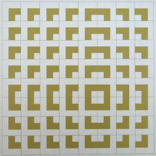 Timm Ulrichs - QV.-V (G-S). (Q V Quadratvariator) Original Farbserigraphie von Timm Ulrichs 1971 signiert.