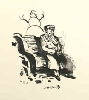 Künstler Pavel Pepperstein -  Gebaut. Lithograph signed 1998.