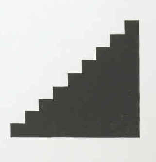 Treppe von Künstler Hubert Kiecol. 6 Blatt Serie Griffelkunst 1984.