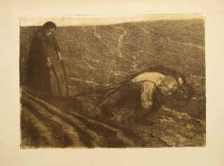  Käthe Kollwitz - Pflugzieher und Weib. Lithographie von Käthe Kollwitz im Stein signiert.