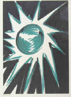 Bernhard Johannes Blume - Blatt 4 aus der Serie "natürlich". Original Farbserigraphie 1985 von Bernhard Johannes Blume signiert.