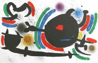 Joan Miró - Original color lithograph number X by Joan Miró from the book Litografo III.