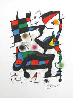 Joan Miró - Oda a Joan Miro. Original colour lithograph signed by Joan Miró.