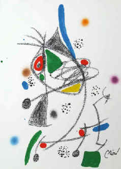 Joan Miró - No. 4 from the series Maravillas con variaciones acrósticas en el jardín de Miró. Original lithograph signed by Joan Miró.