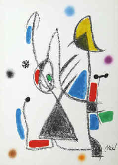 Joan Miró - No. 16 from the series Maravillas con variaciones acrósticas en el jardín de Miró. Original lithograph signed by Joan Miró.