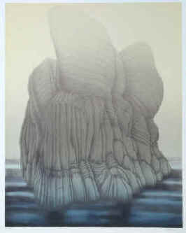 Alain Le Foll - Sans titre (Sea Rock Formation). Galerie Lahumière Paris. Lithographie en couleurs signé par Alain Le Foll.