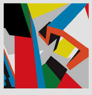 Bryce Hudson Siebdruck geometrisch abstrakte Komposition von 2011. Serigrafie vom Künstler signiert und nummeriert