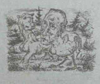 Ingolf Treutler: "Mutter und Sohn". Original Lithographie / Steinzeichnung von 1932