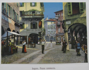 Lugano Piazza commorcia 1900.