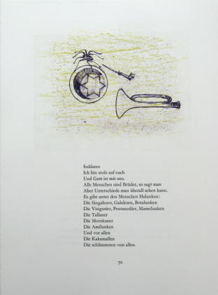 Künstler Max Ernst Original Lithographie in kleiner nummerierter Auflage.