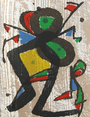 Joan Miro Original-Holzschnitt 1984, Druck bei Jean-Paul Vibert für Weber und Daniel Lelong.