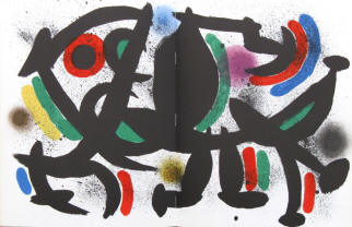 Lithografie VIII von Joan Miro. Michel Leiris, Fernand Mourlot.. Der Lithograph I, Weber, Genf 1972.