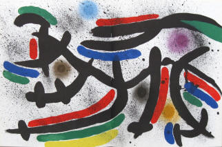 Lithographie IX von Joan Miro aus Der Lithograph I von Michel Leiris und  Fernand Mourlot.. Weber, Genf 1972.