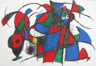 Lithograph III  by Joan Miro from the French edition:  Lithographe Vol 2. by  Maeght Editeur Paris 1975.