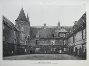 Chateau de Carrouges, Vue de la Cour. La Normandie 1931.