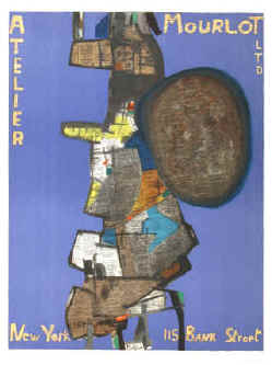 Art exhibition poster - Maurice Esteve - Atelier Mourlot, Bank Street New York. color lithograph.