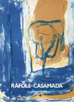 Albert Ràfols-Casamada - cartel de exposición 1992 at Galeria Joan Prats, Barcelona. Lithographía, Original color lithograph art exhibition poster.