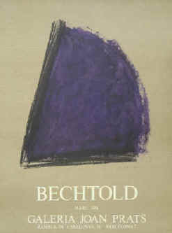 Erwin Bechtold - Original Farblithographie. Plakat der Ausstellung vom März 1984 in der Galeria Joan Prats, Barcelona.