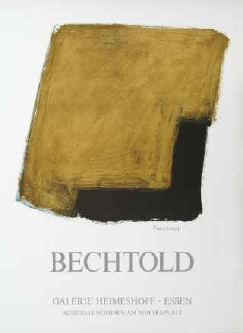 Erwin Bechtold - Original Farblithographie. Plakat der Ausstellung in der Galerie Heimeshoff, Essen. 