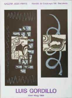  Luis Gordillo - Lithograph for exhibition 1988 at Galeria Joan Prats, Barcelona.