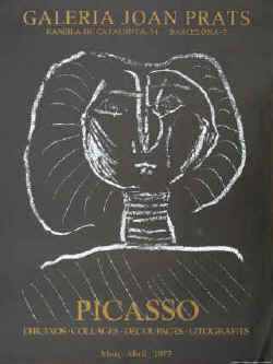 Pablo Picasso - Dibuixos, Collages, Decoupages, Litografies. Galeria Joan Prats, Barcelona 1977.
