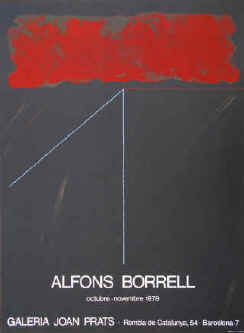 Alfons Borrell - Original color lithograph poster for the exhibition Galeria Joan Prats 1979