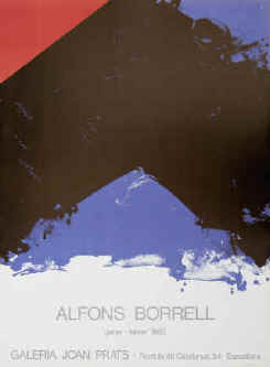 Alfons Borrell - Original color lithograph poster for the exhibition Galeria Joan Prats 1986