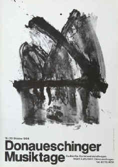 Antoni Tàpies - Donaueschinger Musiktage 1968.  Original lithograph printed from the stone in October 1968