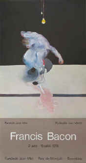 Art exhibition poster - Francis Bacon.  poster for the exhibition from 2 June - 16 July 1978 at Fundacio Joan Miró Barcelona La Poligrafa