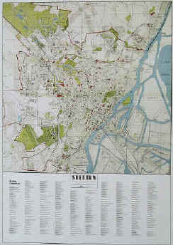 Stettin Farbiges Plakat, Stadtplan und Straßenverzeichnis. Reprint ca. 1993 Original-Plan von 1932. Gerhard Rautenberg Leer